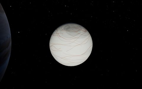 Europa (Jüpiter uydusu) — Numex Evren 3D güneş sistemi görüntüsü