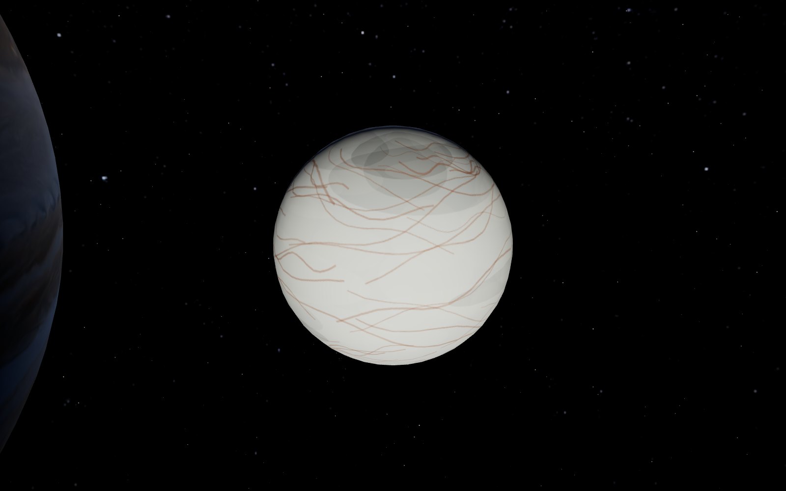 Europa (Jüpiter uydusu) — Numex Evren 3D güneş sistemi görüntüsü