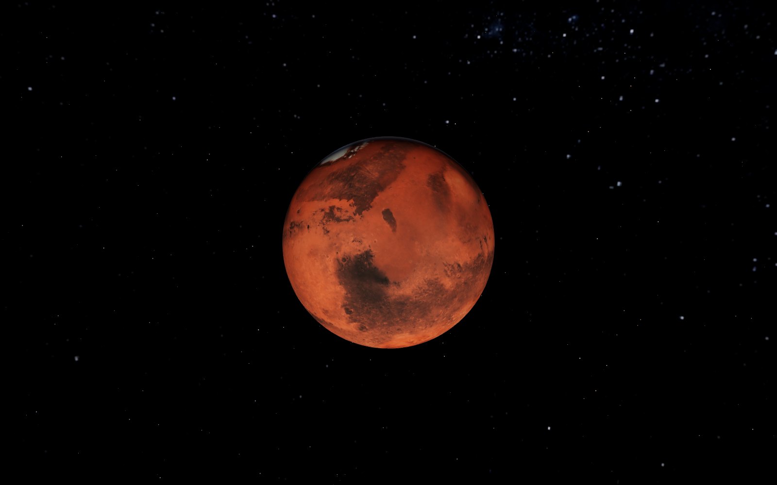 Mars gezegeni — Numex Evren 3D güneş sistemi görüntüsü