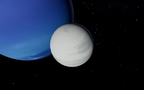 Triton (Neptün uydusu) — Numex Evren 3D güneş sistemi görüntüsü